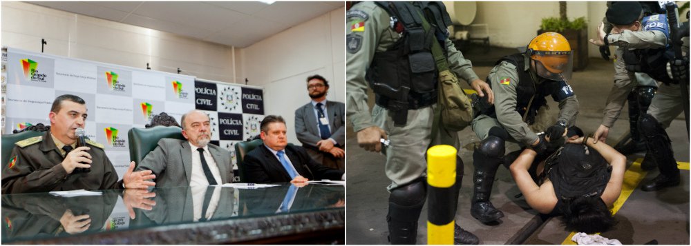 Manifestantes denunciam excessos da polícia