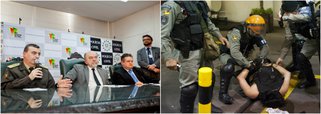 Manifestantes denunciam excessos da polícia