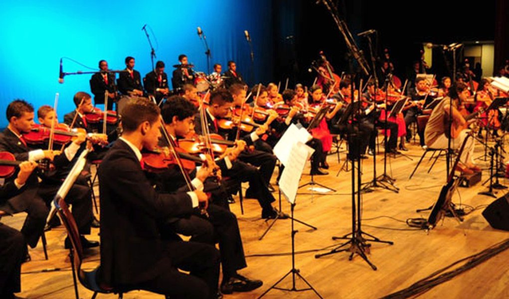 Hoje tem concerto da Orquestra Criança Cidadã no Parque Dona Lindu