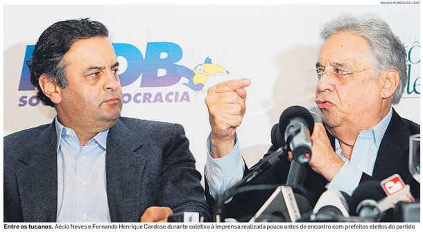 Agenda de Aécio candidato resgata planos de FHC