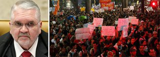 Gurgel tenta surfar na onda dos protestos