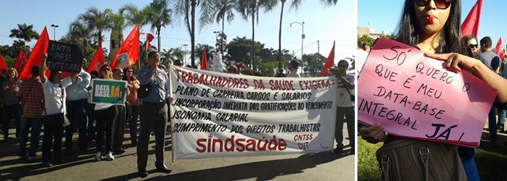 Servidor protesta contra parcelamento de reajuste