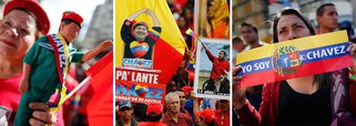 No dia da posse sem Chávez, povo toma Caracas
