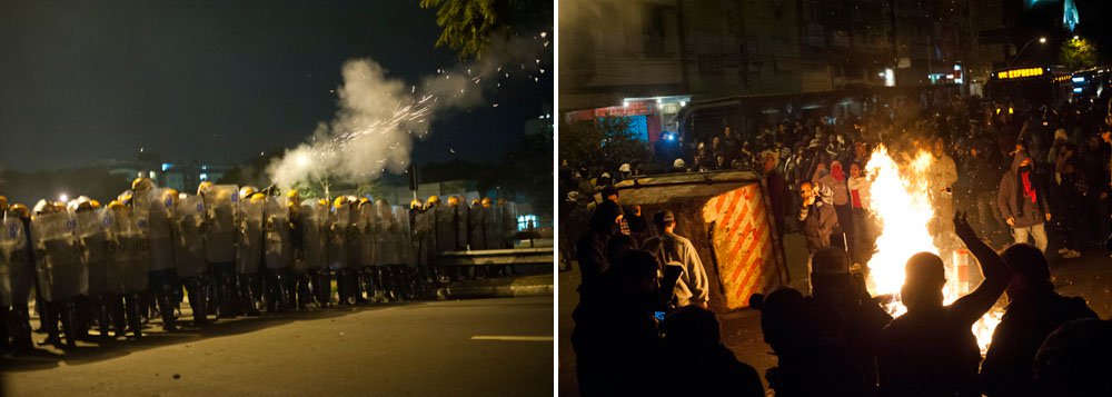 Protesto acaba em confronto em Porto Alegre