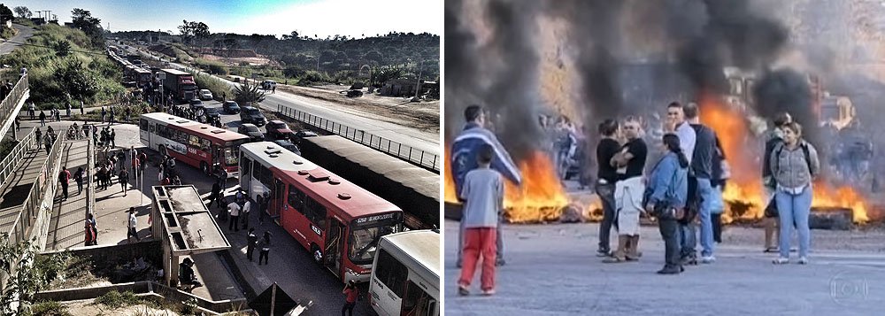 Protesto por melhoria no transporte fecha BR-040