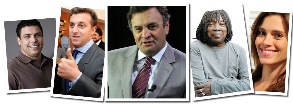 Aécio prepara time de famosos para a campanha