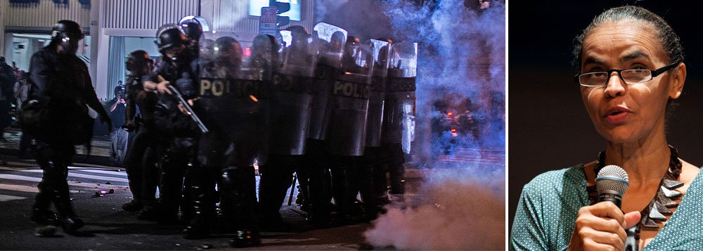 Marina critica 'despreparo' para lidar com protestos