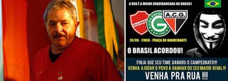 Protesto em Goiânia no dia e hora da visita de Lula