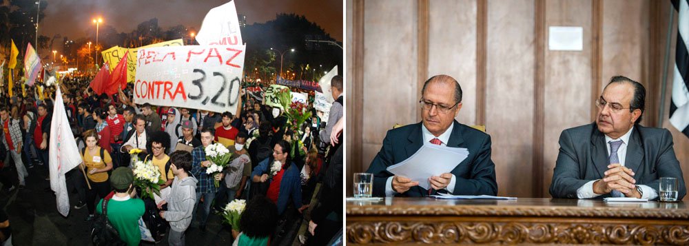Governo Alckmin: "Não haverá prisão por vinagre"