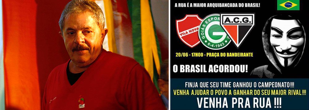 Protesto em Goiânia no dia e hora da visita de Lula
