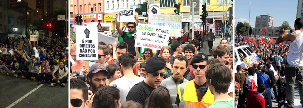 Brasileiros e turcos se unem em marcha em Berlim