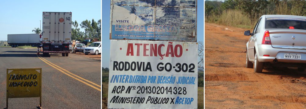 Justiça interdita GO-302 entre Itajá e Lagoa Santa