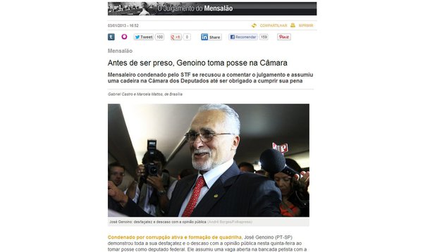 Reportagem de Veja expressa ódio a Genoino