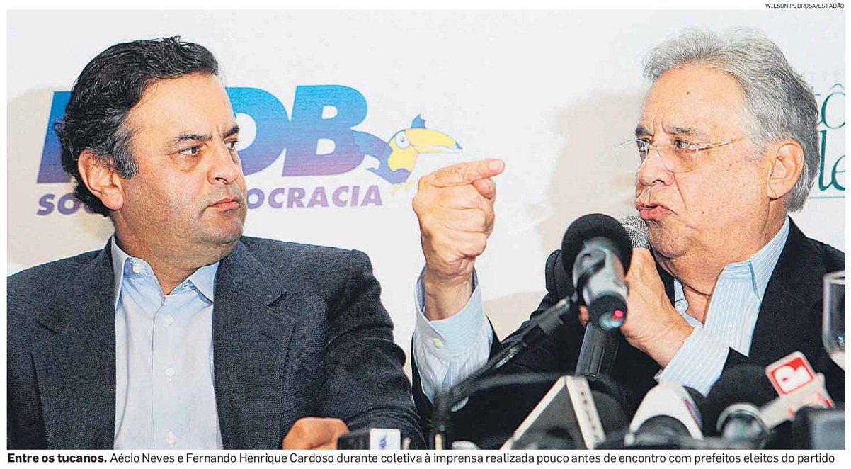 Agenda de Aécio candidato resgata planos de FHC
