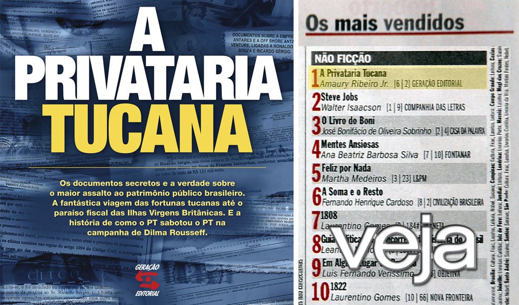 Ignorado por Veja, Privataria é 1º em Veja