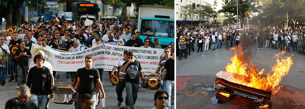 Policiais civis entram em greve em Minas Gerais