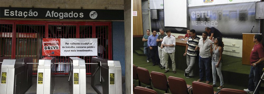 Metroviários do Recife podem paralisar atividades