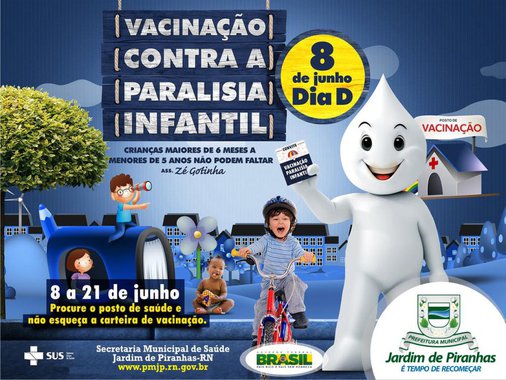 Campanha contra a paralisia infantil começa hoje