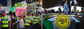 Manifestantes pedem legalização da maconha em SP