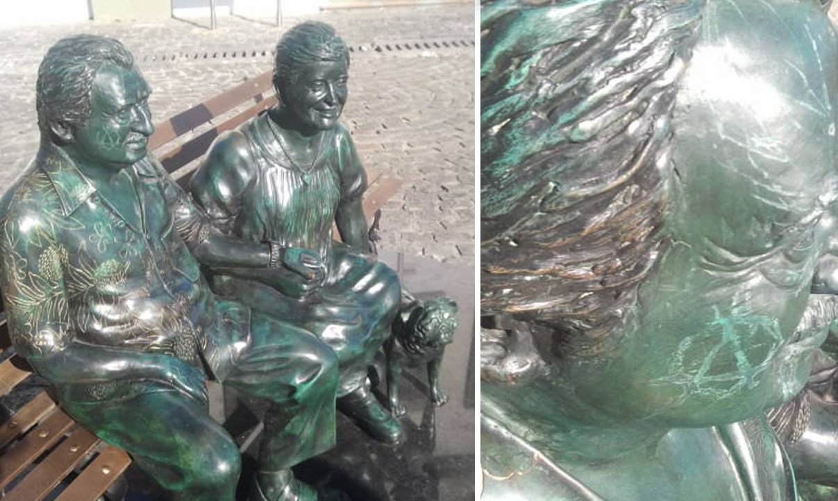 Escultor da estátua de Jorge lamenta vandalismo