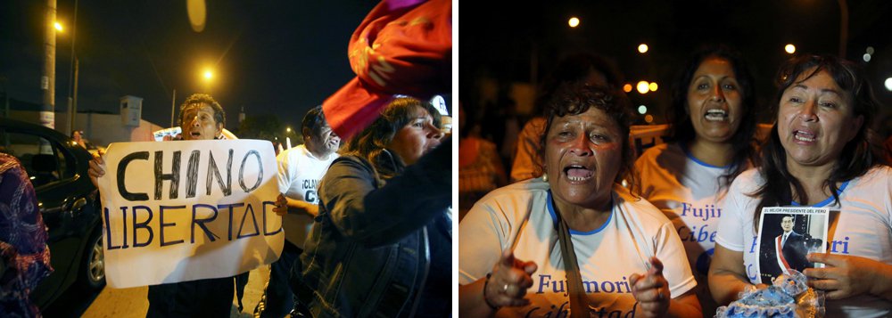 Peruanos protestam nas ruas contra indulto a Fujimori