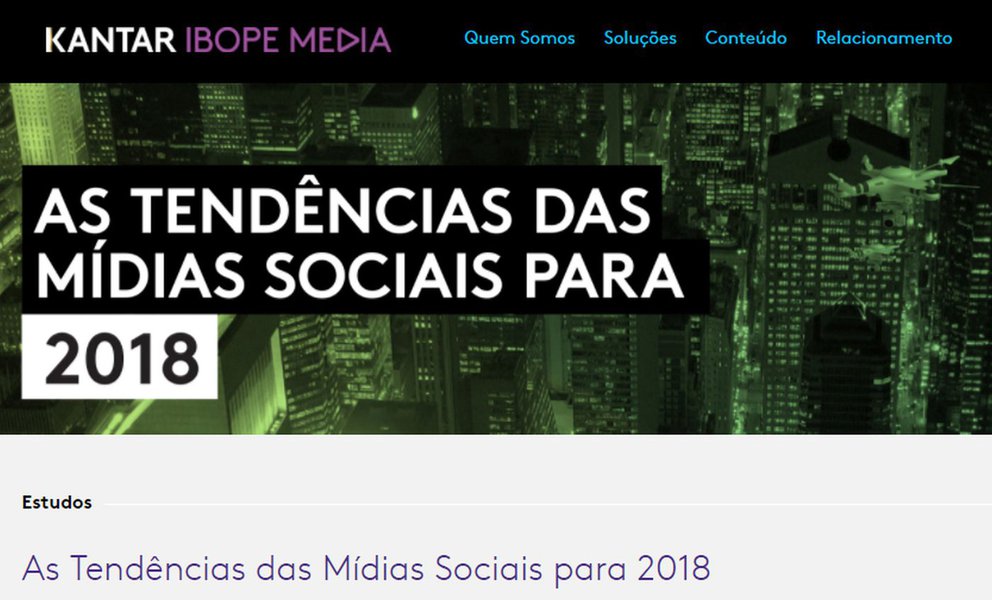 Kantar Media mapeia as tendências das mídias sociais para 2018
