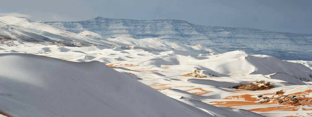Onda de frio atinge África e cobre o deserto do Saara com neve