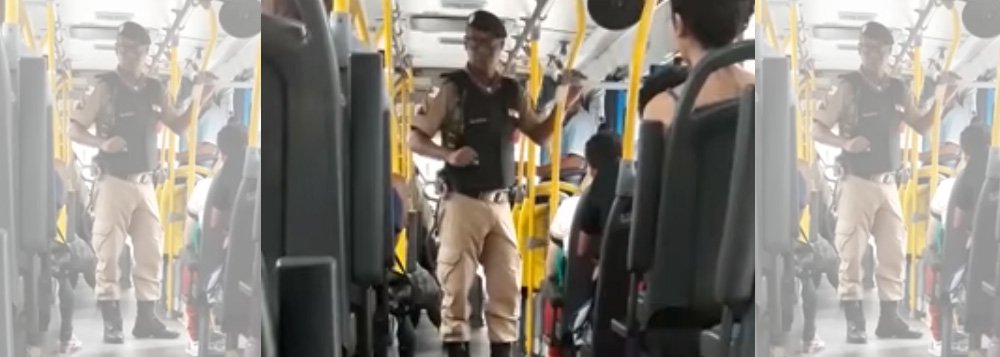 PM discursa em ônibus em BH e alerta para “pandemônio” 