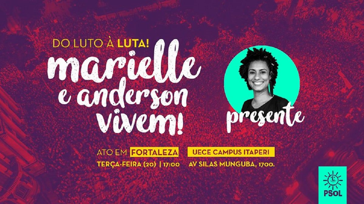 Ato público marcará o sétimo dia da morte de Marielle