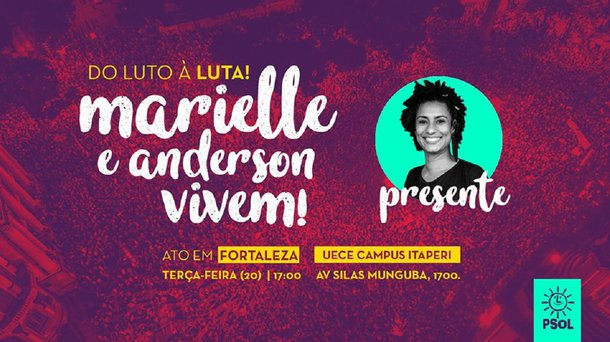 Ato público marcará o sétimo dia da morte de Marielle