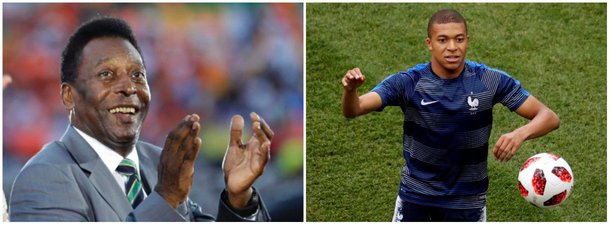 Pelé parabeniza Mbappé por igualar feito: ‘é ótimo ter a sua companhia’ 