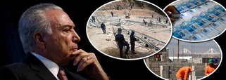 Recessão de Temer derruba construção civil e empurra PIB para baixo