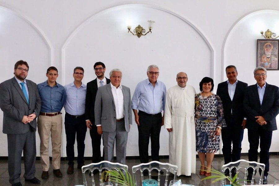 Francisco Jr. e comitiva do PSD recepcionam Afif em Goiânia