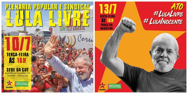 PT Ceará intensifica mobilização por "Lula Livre"