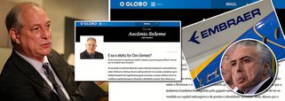 Globo quer pressa na venda da Embraer para evitar 'risco Ciro'