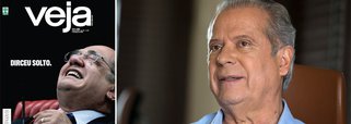 Veja faz capa criminosa sobre liberdade de Dirceu