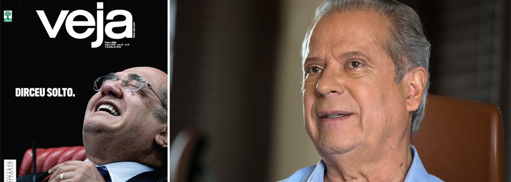Veja faz capa criminosa sobre liberdade de Dirceu
