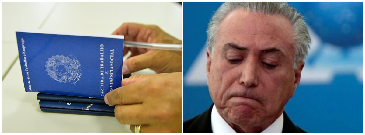Número de carteiras assinadas recua ao nível de dez anos