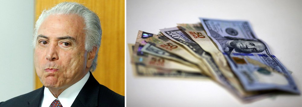 Após arruinar a economia, Temer abre crise cambial: dólar perto de R$ 4