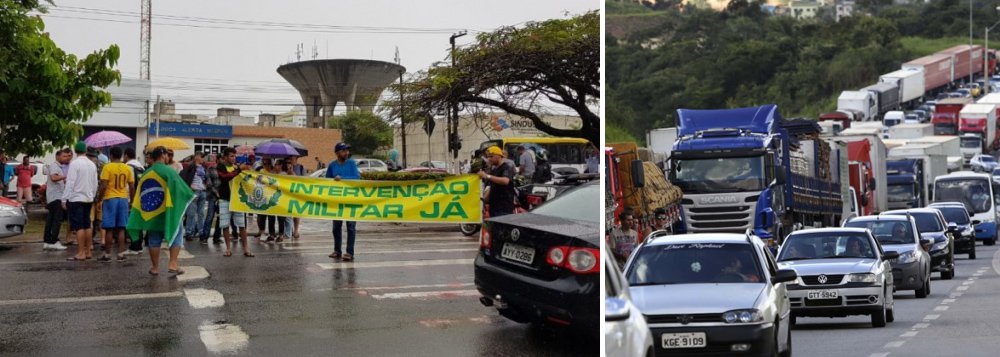Manifestantes fecham Avenida em Maceió e pedem intervenção militar