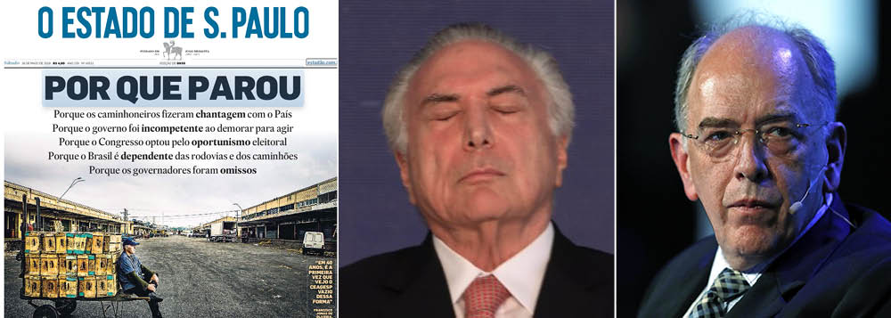 Mídia golpista blinda Parente e ataca suas vítimas: os caminhoneiros