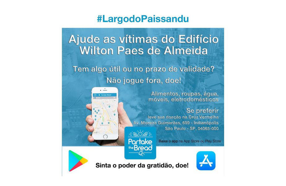 Aplicativo brasileiro quer ajudar vítimas de desabamento no Paissandu