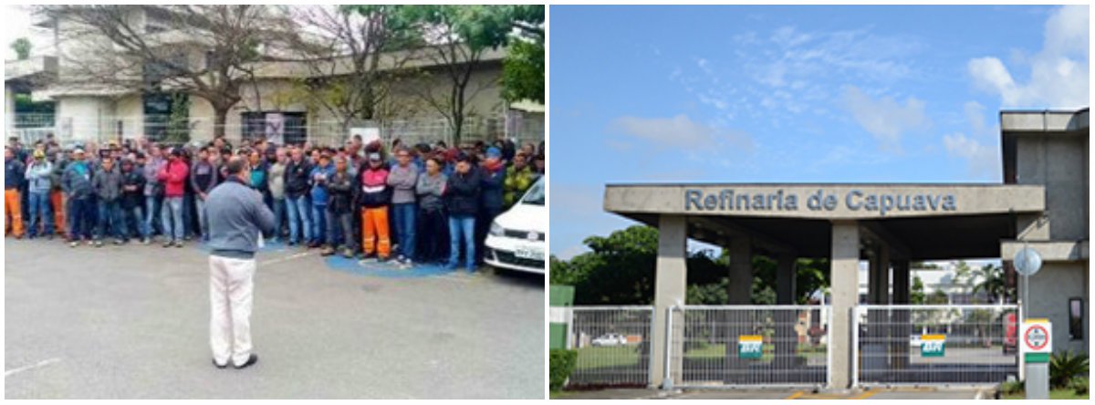Terceirizados de refinaria mantêm greve e recebem apoio dos petroleiros