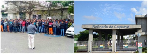 Terceirizados de refinaria mantêm greve e recebem apoio dos petroleiros
