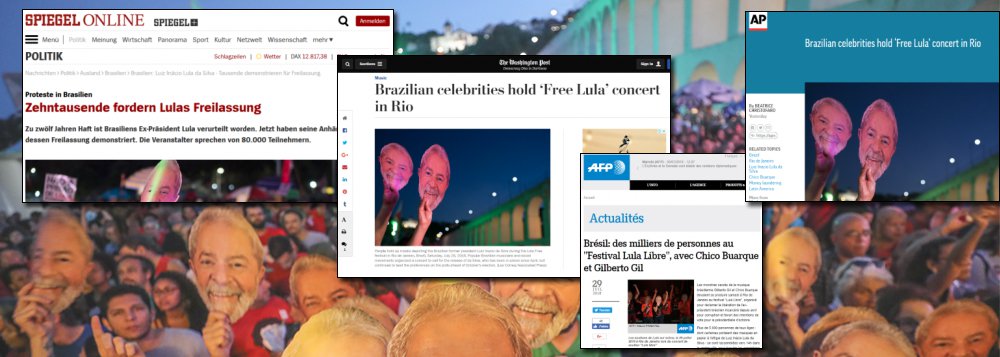 Festival Lula Livre repercute em sites de todo o mundo