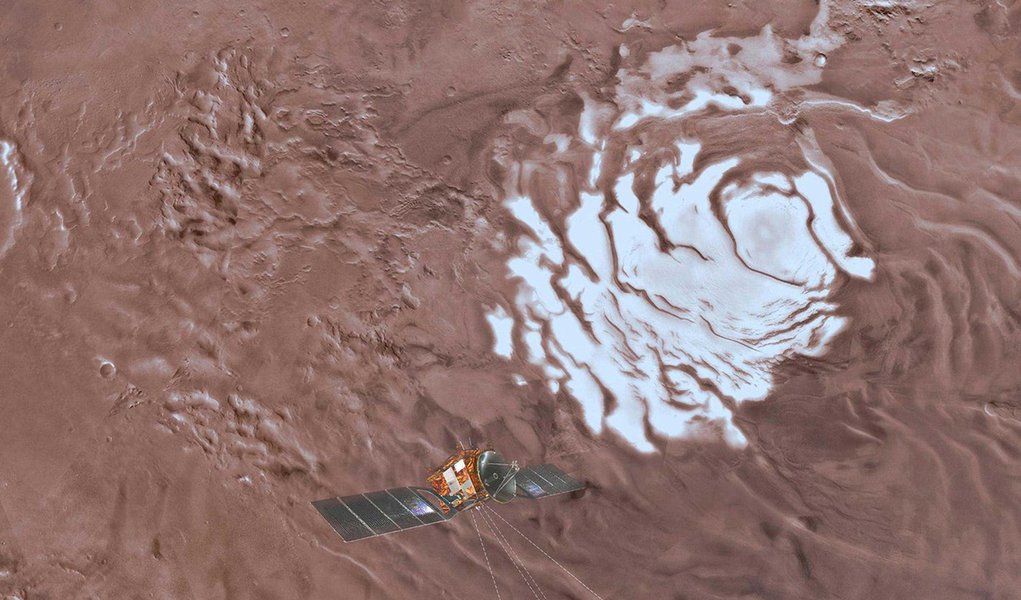 Cientistas descobrem lago de água líquida em Marte