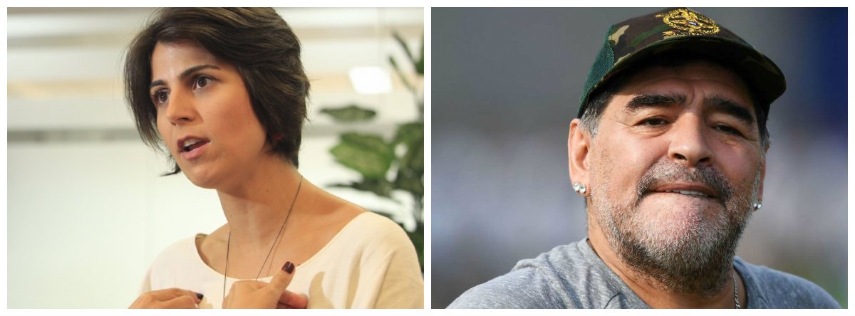 Manuela D'Ávila chama Maradona para ser 'ministro dos Esportes da Ursal'