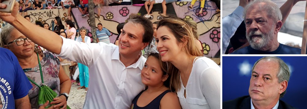 No 1º ato de campanha, Camilo pede votos pra Lula e Ciro