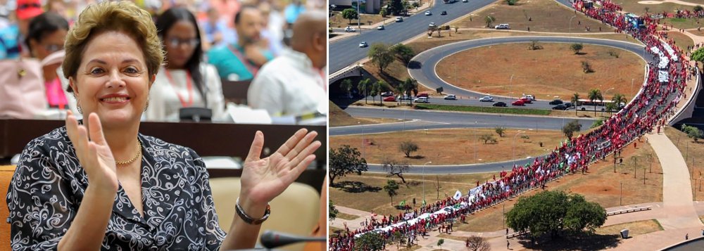 Dilma: Marcha em defesa de Lula é um ato de bravura
