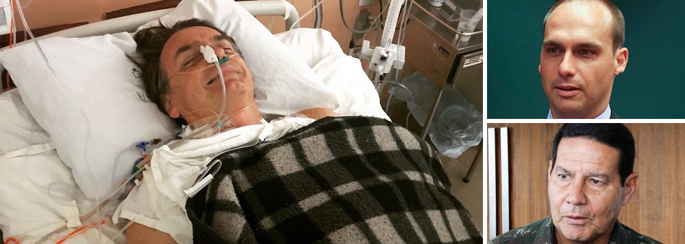 Bolsonaro fará campanha do hospital; filho e vice terão protagonismo